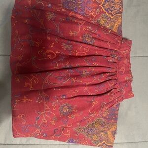 Ralph Lauren Vintage Red Paisley Skirt